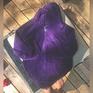 Purple velvet zip up perfect condition